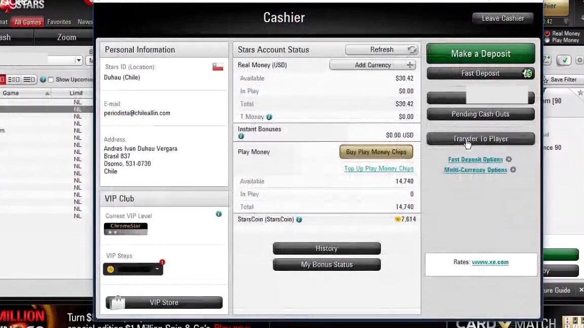 transfiere fondos como pasar tu dinero de neteller a poker stars